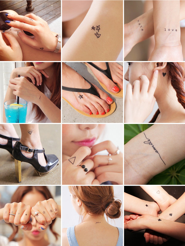 定做纹身贴水转印定制男女字母英文照片制作刺青diy纹身贴纸防水