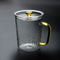Fanyue heat-resistant glass tea water separation office cup Household filter tea cup with cover flower tea cup for men and women