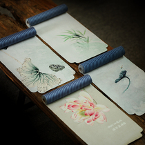 Chinese style suede tea table Tea mat Cotton linen art table flag Chinese style dry tea towel mat Bamboo mat tea curtain