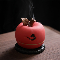 Zen Ceramic Creative pan incense tower Apple incense burner decoration creative home room retro sandalwood incense burner