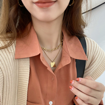 Berry like you and happy big Pang custom fashion versatile double collarbone necklace female niche design sense