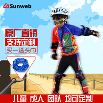 Child Wheels Slip Suit Balance Car Bike Riding Suit Spring Suit Quick Dry Breathable Long Sleeves Glint Customization