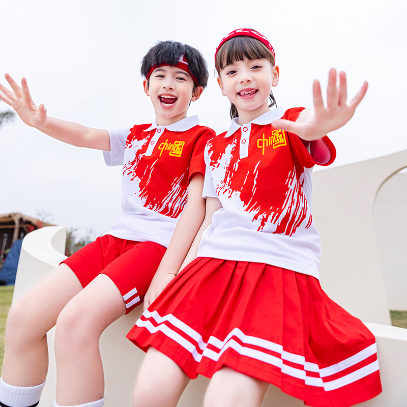 Graduation photo primary school uniform suit summer one, two and three grade sports children's class uniform kindergarten garden uniform customization