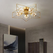 Full copper Light Extravagant Stars Bedroom Light Led Modern Minima Cozy Romantic Children Room Suction Overhead Lights Nordic Lamps