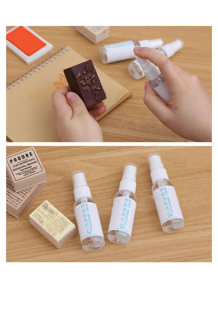 霓虹清洗液喷雾30ml 橡皮章专用 印章印泥清洗剂 出口日本