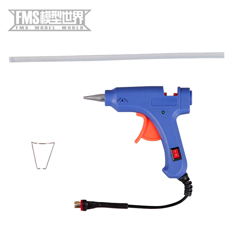 Field outdoor mobile maintenance 12V battery hot melt glue gun T plug low pressure melt glue gun model airplane accessories