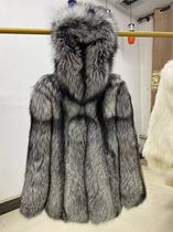 Finland imports long-range fur coat female silver fox small young