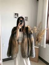 Imported Finnish Phnom Penh Fox Coat Imported Fox Fur Cover Golden Cross Fox V collar can be customized