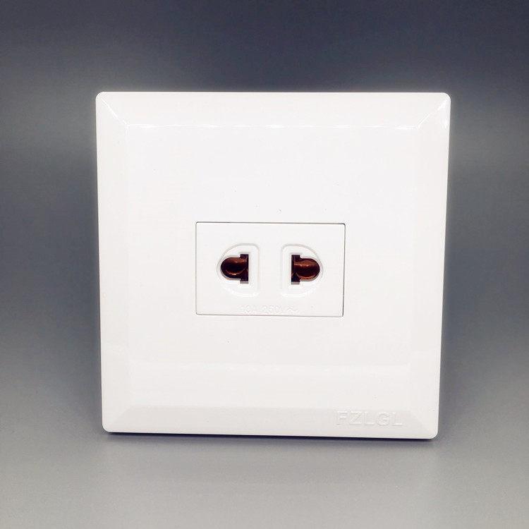 二孔电源插座 单二眼二插一位2孔墙壁开关面板 暗装86型