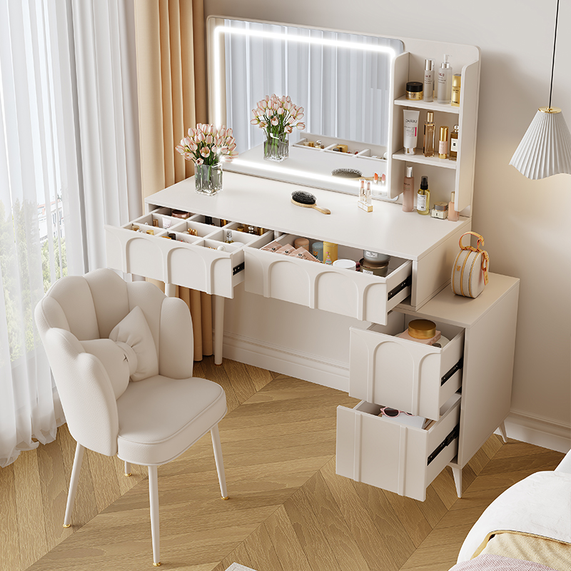 Cream Wind Dresser dresser Bedroom minimalist modern 2023 The new master bedroom with small family style Makeup Table Containing Cabinet-Taobao