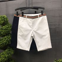 Shorts mens five-point pants summer slim Korean version of the trend casual white pants summer trend thin mens white pants