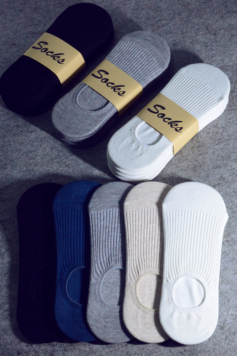 袜子男纯棉短袜男士袜子春夏季防臭男袜隐形袜超短黑色低帮船袜薄