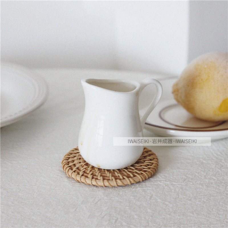 Korea ins mini cute coffee small milk flush pure white ceramic small milk cup espresso concentrated ounce cup