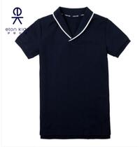 Eaton Guild pure color Unique neckline design Zaohong Tibetan short sleeve T-shirt 13T006 13T004