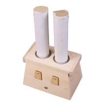 Solid wood Thunder Fire Moxibustion Coarse Ai Strips 3CM 4 cm Use with macroporous large eyes 2 holes with double column Moxibustion Box Warm Moxibustion