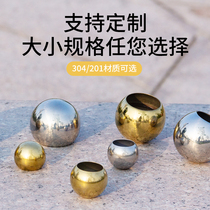 Stainless steel perforated single hole ball round ball 32 38 hollow double hole door and window decorative ball water rise piercing ball ball round bead