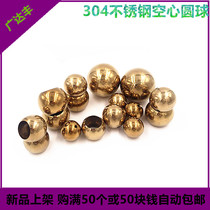 Stainless steel hollow ball 304 titanium ball punching ball mirror polished ornaments decorative ball
