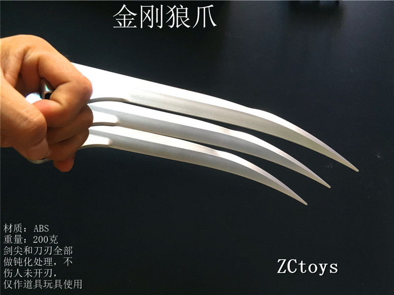 金刚狼爪子钢爪非金属1/1cosplay武器儿童玩具x战警狼爪一对模型_7折