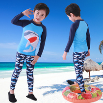Boys diving suit sunscreen long sleeve trousers swimsuit baby split beach hot spring swimsuit snorkeling children jellyfish