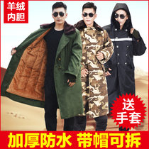 men's winter thick camouflage security long northeast cotton coat cold storage anti-cold cotton coat