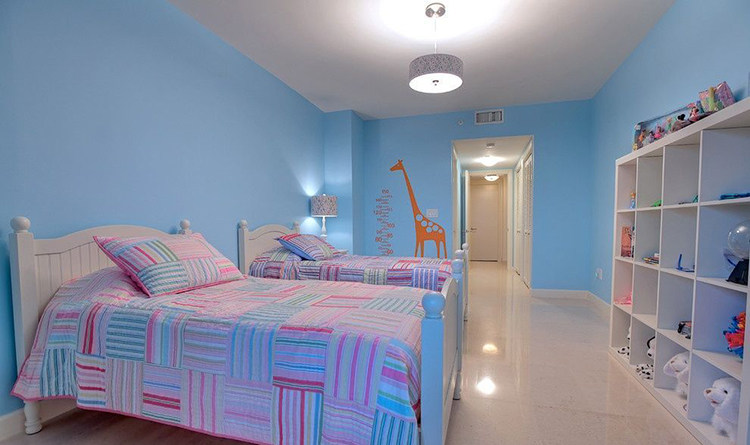 天蓝色婴儿房宝宝也要小清新