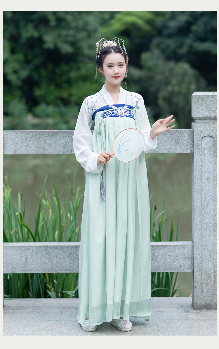 古装汉服仙女裙齐胸襦裙仙气飘逸古风刺绣汉元素学生日常装
