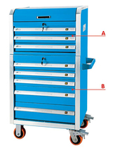 Manufacturer direct sales gold Hoda mobile combined tool car JS-310 tool cabinet 675X490X1240mm trolley