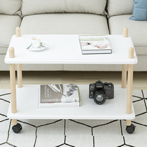 Min Curian with wheel minimalist sofa edge a few corners a couple of living-room solid wood removable containing two floors small tea cart