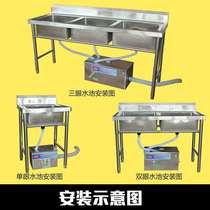 Hotel stainless steel grease trap sewage treatment oil-water separator filter small dining kitchen oil-water separator