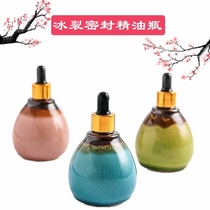 Beauty salon sealed essential oil bottle Ice crack glaze ceramic essential oil pot Thai spa spa glue head dropper dispensing bottle
