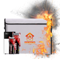 Silver fireproof bag 38*28cm silicone plus aluminum foil double-sided fireproof file bag Data protection folder