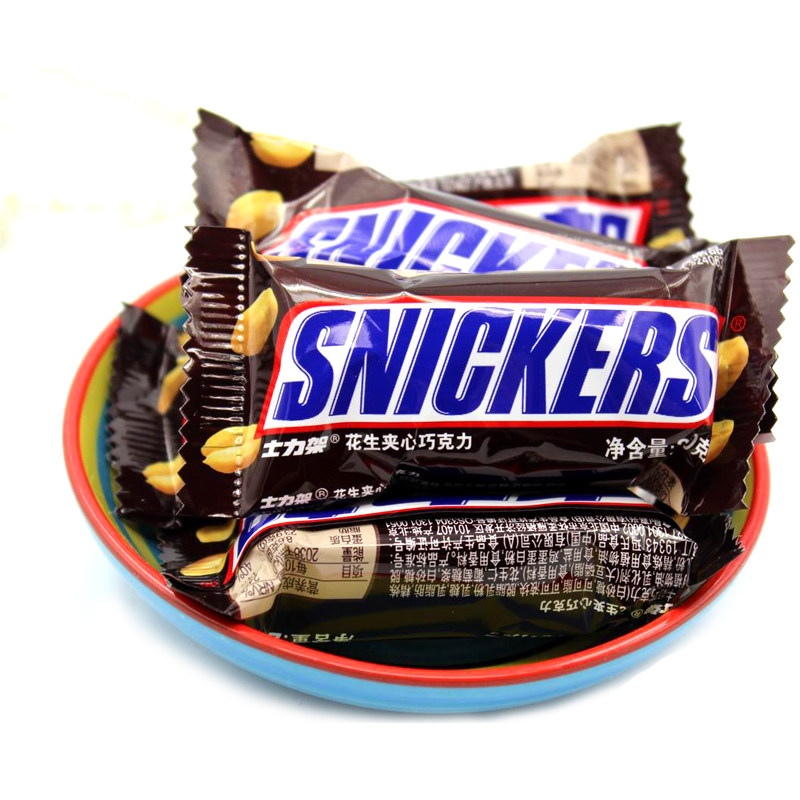 特价玛氏花生夹心巧克力士力架500g喜糖食品散装约24条