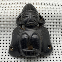 Antique collection Miscellaneous custom handlework antique hand-held Jade retro craft Red Mountain Culture black waist drop