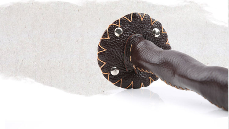 不锈钢麒麟鞭双环鞭子把手柄 葫芦鞭 螺母鞭 健身鞭 纯牛皮把手_双氙