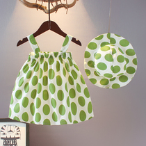 Girls  skirts summer foreign style 2021 new baby summer dress 1-2-3-4 years old hat princess dress Korean version
