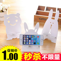 Creative wooden mobile phone support lazy stand bedside mobile phone stand desktop rabbit bracket phone seat