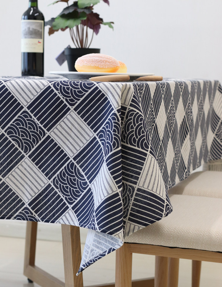 黄色几何小桌布ins风电脑台桌布 家用网红化妆桌阿唐的少女心桌布_好