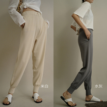 Shen Million AmyyStudios word of mouth wang vertical crisp and thin ice hemp knitted tapered sweatpants