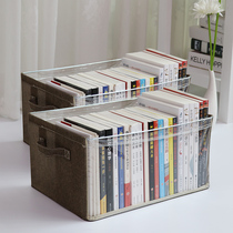 Transparent book containing box storage finishing box set with book containing box home small book basket book shelf Divinity
