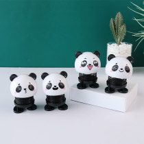 Car Interior Goods On-board Upswing Piece Panda Mesh Red Expression Pack Ecstasy spring shake-in-the-same decoration