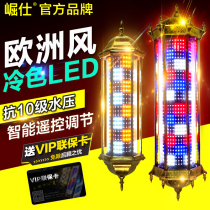 European and American style retro barber shop turning light wall waterproof LED hair turning lamp hair salon shop outdoor sign light box