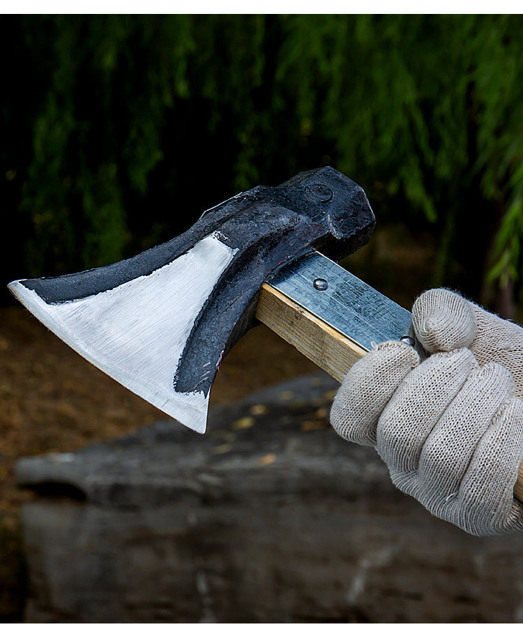 批发锤斧 消防斧 大斧头 劈柴利器 木柄斧头 八角锤两用斧 90厘米