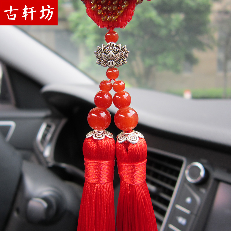 car pendants, in-car accessories, handmade cross-stitch products, safety blessings, car rearview mirror ornaments, safety symbols