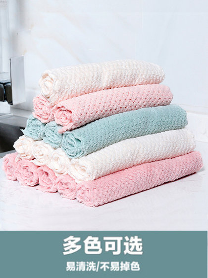 오일 주방 접시가없는 파인애플 격자 헝겊 타월 강한 흡수 가사 청소 청소 매달려 산호 벨벳 걸레 오일 주방 접시가없는 파인애플 격자 헝겊 타월 강한 흡수 가사 청소 청소 매달려 산호 벨벳 걸레