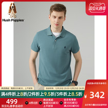 Hush Puppies Leisurebus Men's Summer New Cotton Short Sleeve T-Shirt Turtleneck Polo Shirt) PD-JC008D