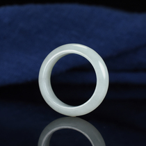 Natural Myanmar emerald jade glutinous rice ladys ring finger ring finger ring finger male and female trendy new product