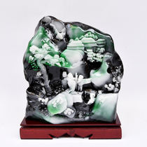 Natural imitation jade stone jade stone jade original stone chishi stone old man finger road Nanyang unique mountain jade pendulum piece carving imitation emerald jade jade