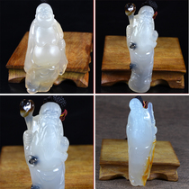Natural agate chalcedony hand pieces Buddha Gong Shouxing men carry play objects with them