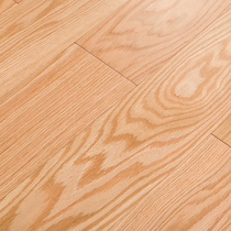 Nine picture pure solid wood lock floor oak American red oak wood color light color household geothermal floor heating factory direct sales