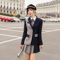 Fashion Teacher Professional Suit College Wind Young Teacher Suit Pleated Nepotism Kindergarten Teacher Work clothes female